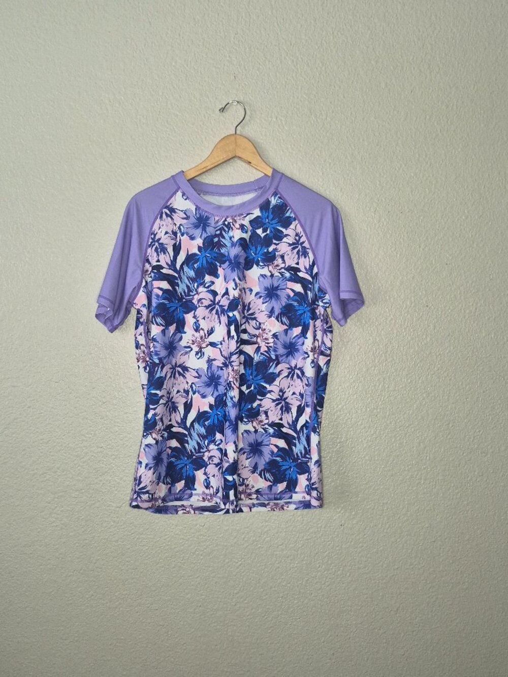BesserBay Women's Rash Guard UPF 50+ Short Sleeve Swim Shirt Quick Dry Top XL